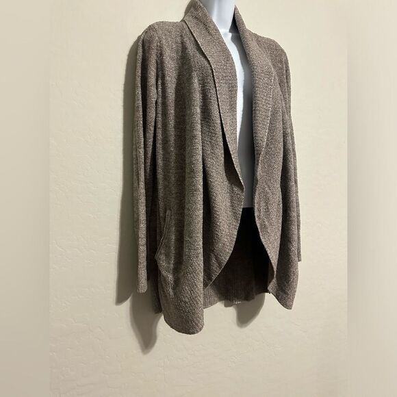 Barefoot Dreams CozyChic Lite‎ Circle Cardi Taupe size medium - Picture 2 of 7